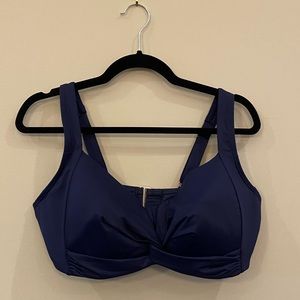 Lands’ End Women's Plus Size DD-Cup Chlorine Resistant Twist Underwire Bikini